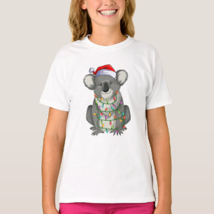 Cute koala in christmas lights Girl T-Shirt