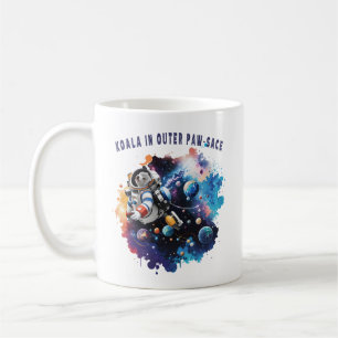 Cute Koala in Outer Paw-sace, Koala Astronaut Coffee Mug