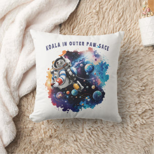 Cute Koala in Outer Paw-sace, Koala Astronaut Cushion