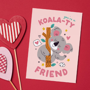 Cute Koala Kid's Classroom Valentine's Day  Holiday Card