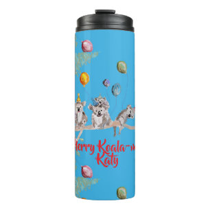 Cute Koala Koalas Merry Christmas Koala-mus Girls Thermal Tumbler