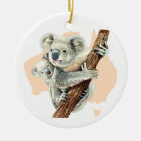 Cute Koala Mom and Baby