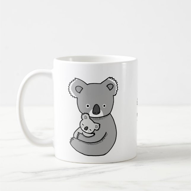 Cute Koala Mom and Baby Sweet mothers day gift  Coffee Mug (Left)