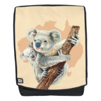 Cute Koala Mum and Baby