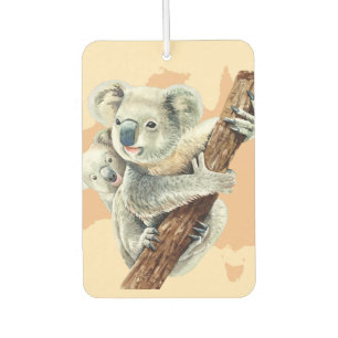 Cute Koala Mum and Baby Car Air Freshener