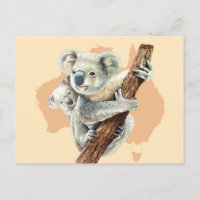 Cute Koala Mum and Baby