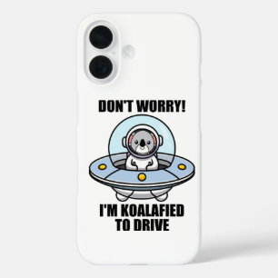 Cute Koala New Driver I'm Koalafied To Drive UFO iPhone 16 Case