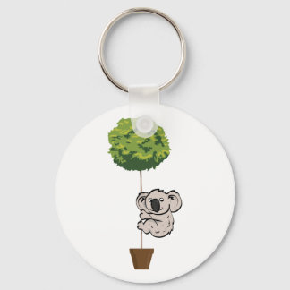 Cute Koala on the Tree Key Ring