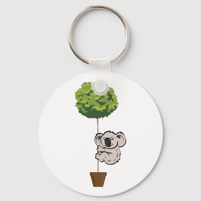 Cute Koala on the Tree Key Ring (Front)