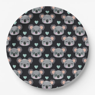 Cute koala paper plate