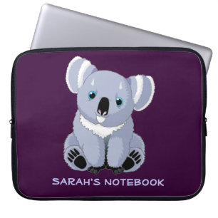 Cute Koala Personalised Laptop Sleeve