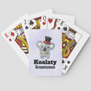 Cute Koala Pun Koalaty Groomsman Playing Cards