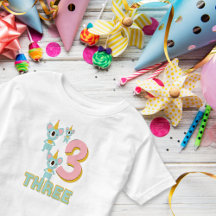 Cute Koala Third Birthday Pink Number Counting