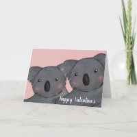 Cute koala valentine's day