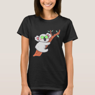 Cute Koala With A Sunglasses Hanging In A Tree  Id T-Shirt
