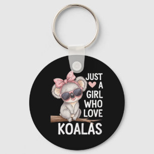 Cute Koala With Bow Just A Girl Who Loves Koalas K Key Ring