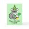 Cute Koala with Cake Drawing Happy Birthday Card