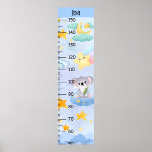 Cute Koala With Cloud and Stars Growth Charts