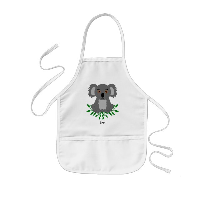 Cute koala with eucalyptus kids    kids apron (Front)