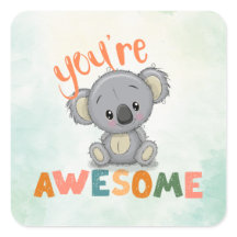 Cute Koala You're Awesome Teacher Student Reward
