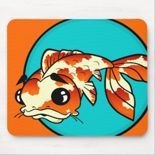 CUTE KOI FISH MOUSE PAD
