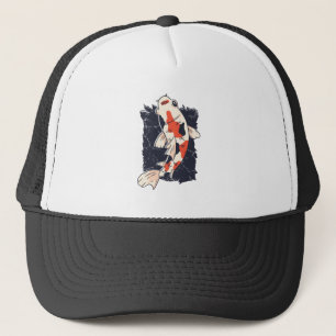 Cute Koi Fish with Red White Black Colours Trucker Hat