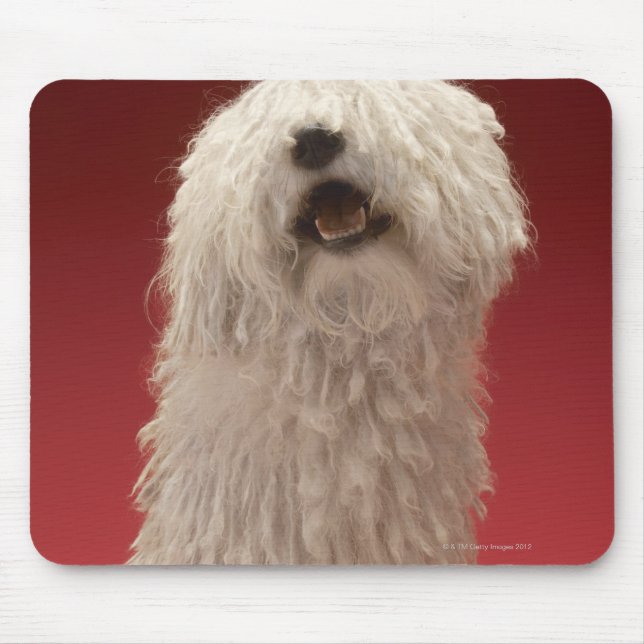 Cute Komondor Dog Mouse Pad (Front)