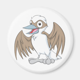 Cute Kookaburra Laughing Cartoon Magnet