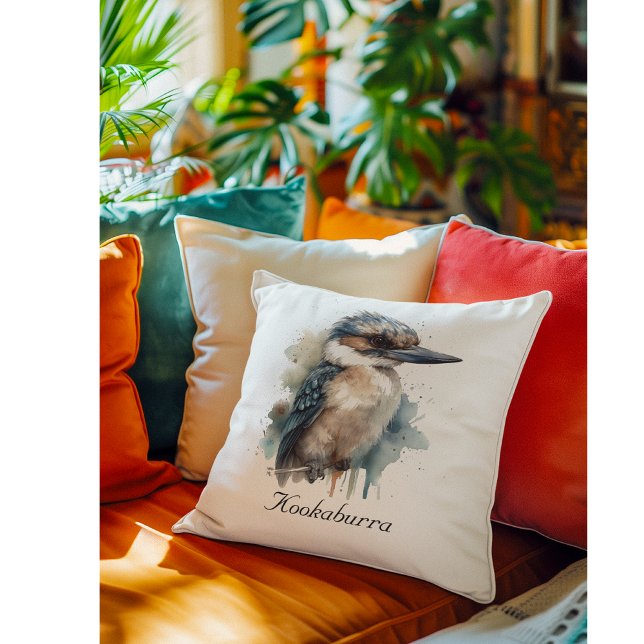 Cute Kookaburra on a Branch , custom Cushion (Creator Uploaded)