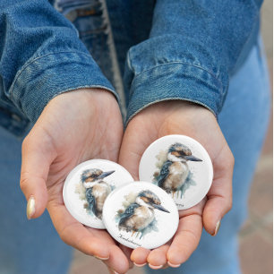 Cute Kookaburra on a Branch, custom Magnet