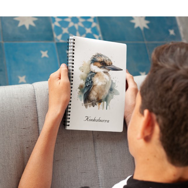 Cute Kookaburra on a Branch, custom Notebook (Creator Uploaded)