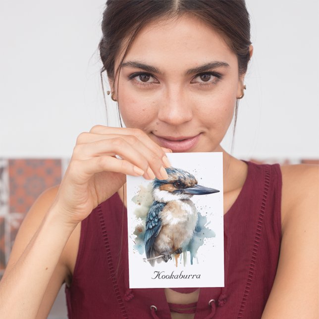 Cute Kookaburra on a Branch, custom Thank You Card (Creator Uploaded)