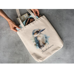 Cute Kookaburra on a Branch , custom Tote Bag