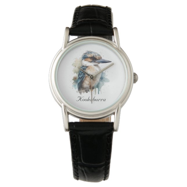 Cute Kookaburra on a Branch , custom Watch (Front)