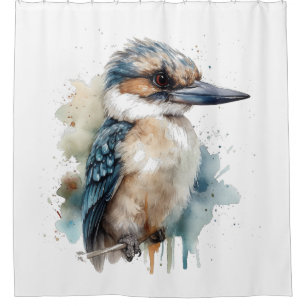 Cute Kookaburra on a Branch  Shower Curtain