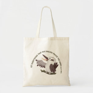 Cute kookaburra praise the Lord bible verse Tote Bag