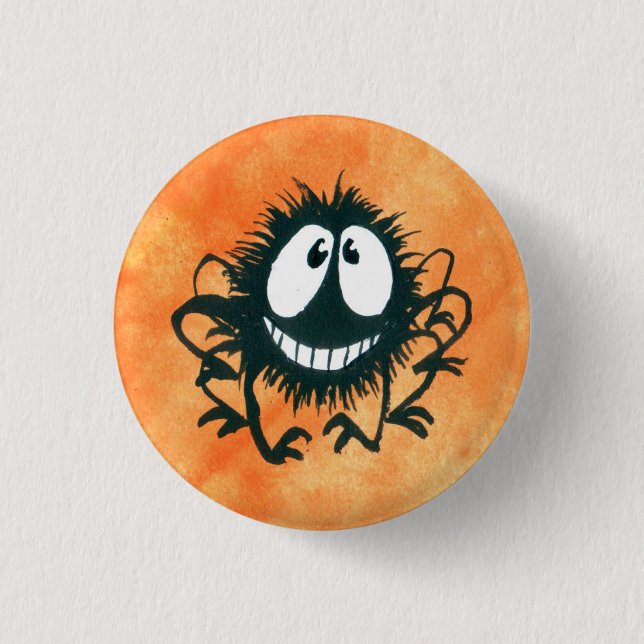 Cute Kooky Halloween Spider Button! 3 Cm Round Badge (Front)