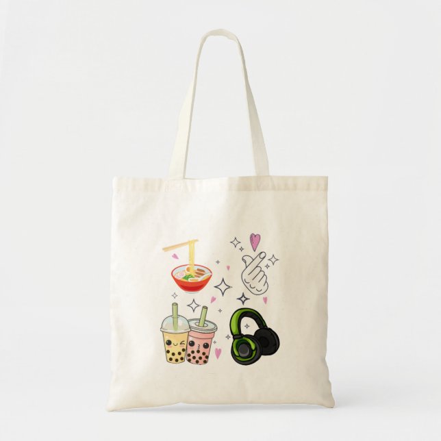 Cute Korean Drama   KDrama Anime Gift Idea   Tote Bag (Front)