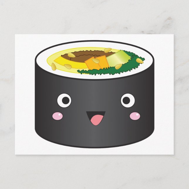 Cute Korean Gimbap Postcard (Front)