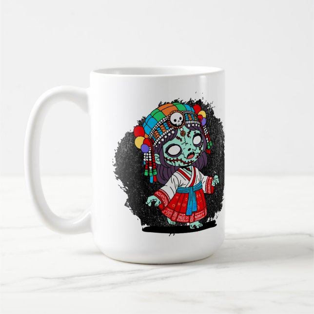 Cute Korean Zombie Coffee Mug (Left)