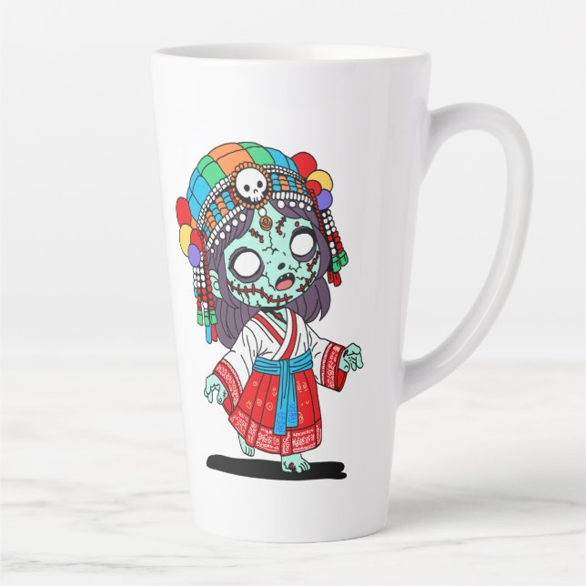 Cute Korean Zombie Latte Mug (Right)