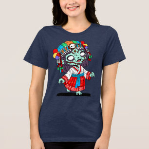 Cute Korean Zombie Tri-Blend Shirt