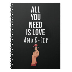 Cute Kpop Gift Ideas Lover Finger Heart Notebook