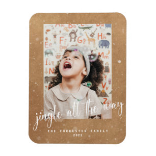 Cute Kraft Jingle All The Way Script 2 Photo Magnet
