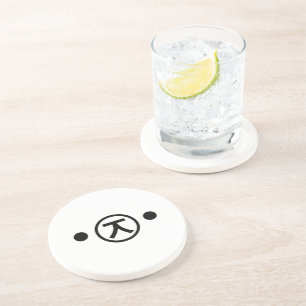 Cute Kuma Bear Kaomoji Japanese Emoticon Text Art Coaster