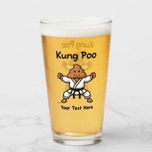 Cute Kung Poo Karate Glass