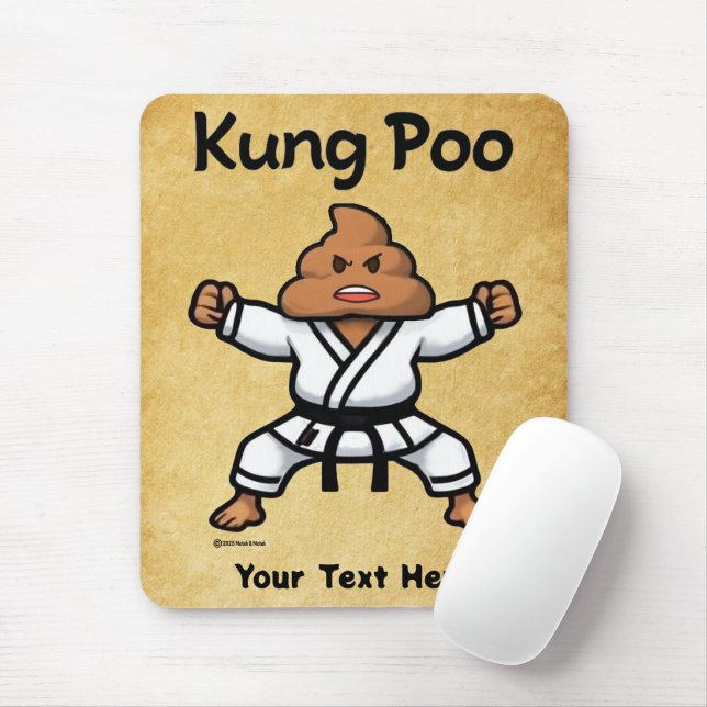 Cute Kung Poo Karate Mouse Pad (With Mouse)