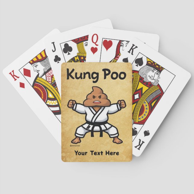 Cute Kung Poo Karate Playing Cards (Back)