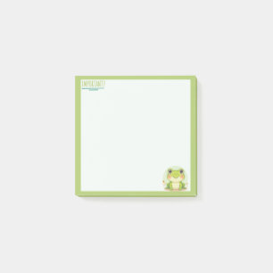 Cute Kwaii Frog Pastel Green Post-It Note