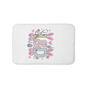 Cute L&D Labor and Delivery Nurse Easter Bunny Egg Bath Mat